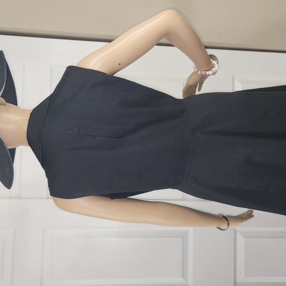 CALVIN KLEIN BLACK SLEEVELESS DRESS RUFFLED NECKLINE SIZE 6 - Picture 9 of 13